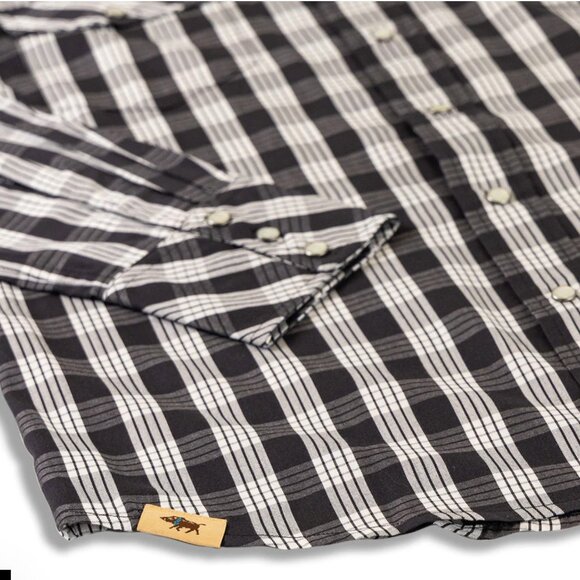 Black Palaka Western Aloha Shirt - Picture 4 of 4